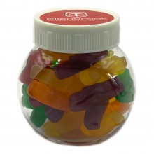 PLASTIC JAR FILLED WITH JELLY BABIES 135G